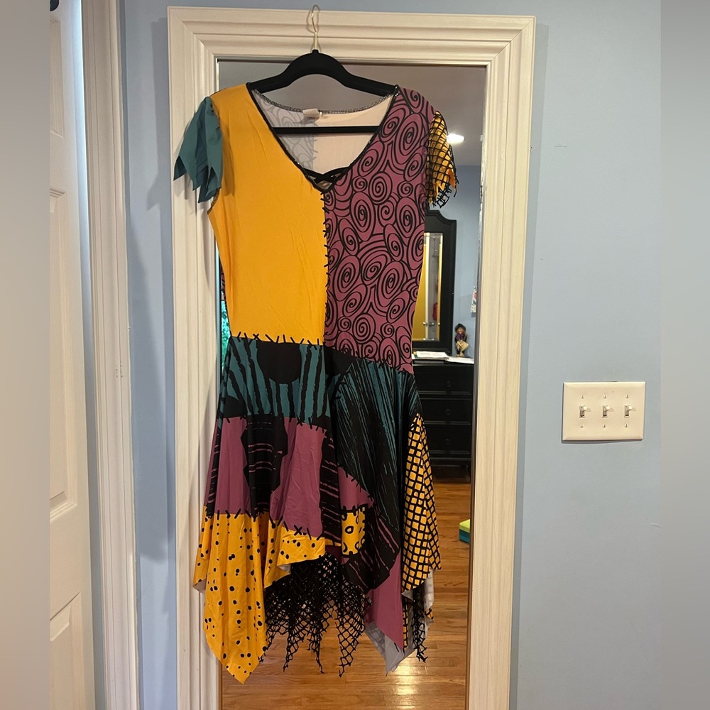 Nightmare before Christmas Sally Costume Dress & Tights